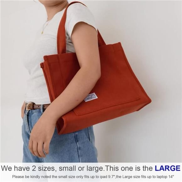 Corduroy Tote Bag for Women Work Crossbody Purse for - Picture 4 of 6